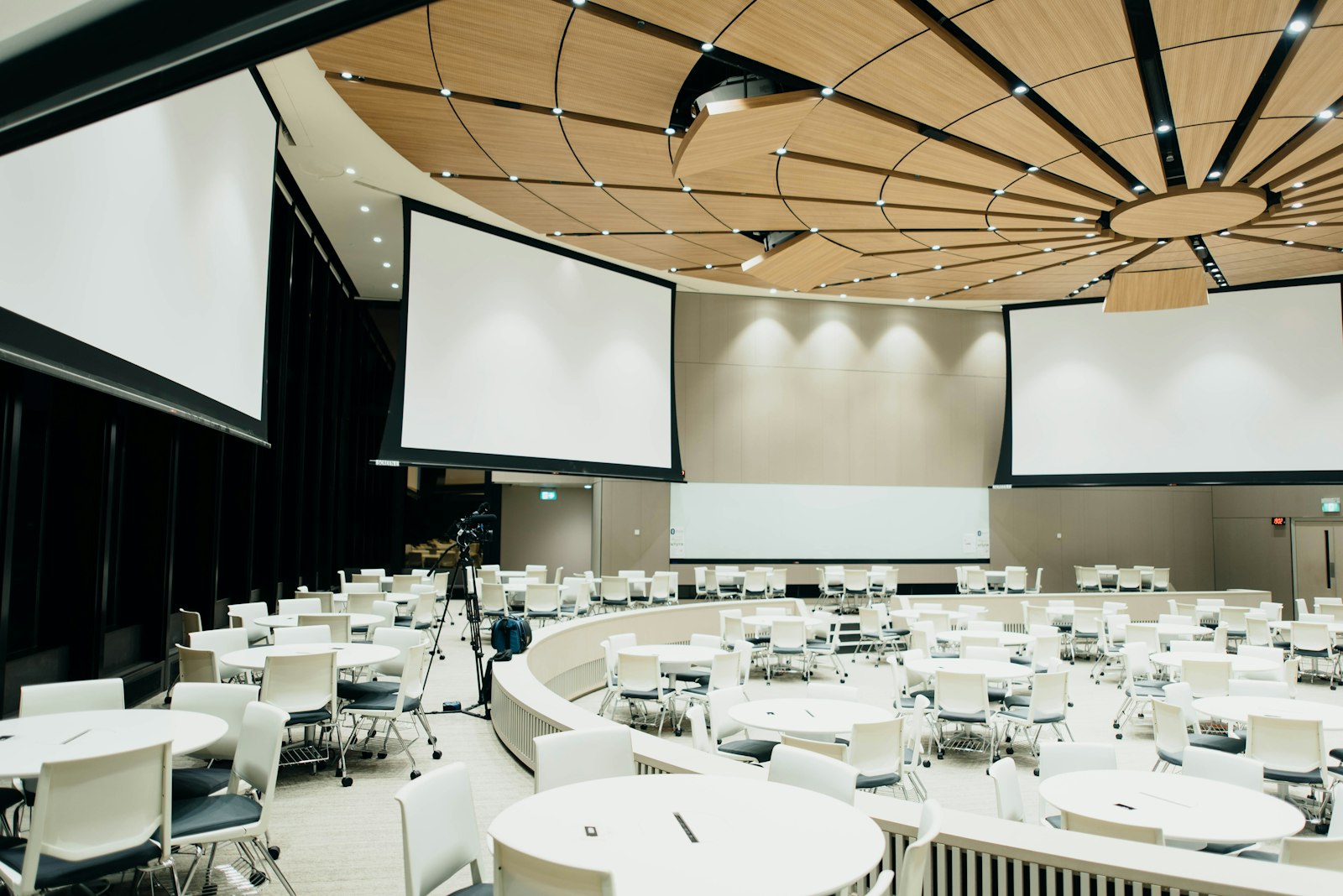 People gathering at a professional event